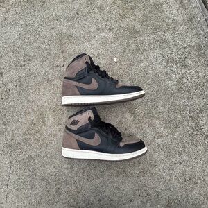 Black and Brown Nike Air Force 1 High-Top Sneakers